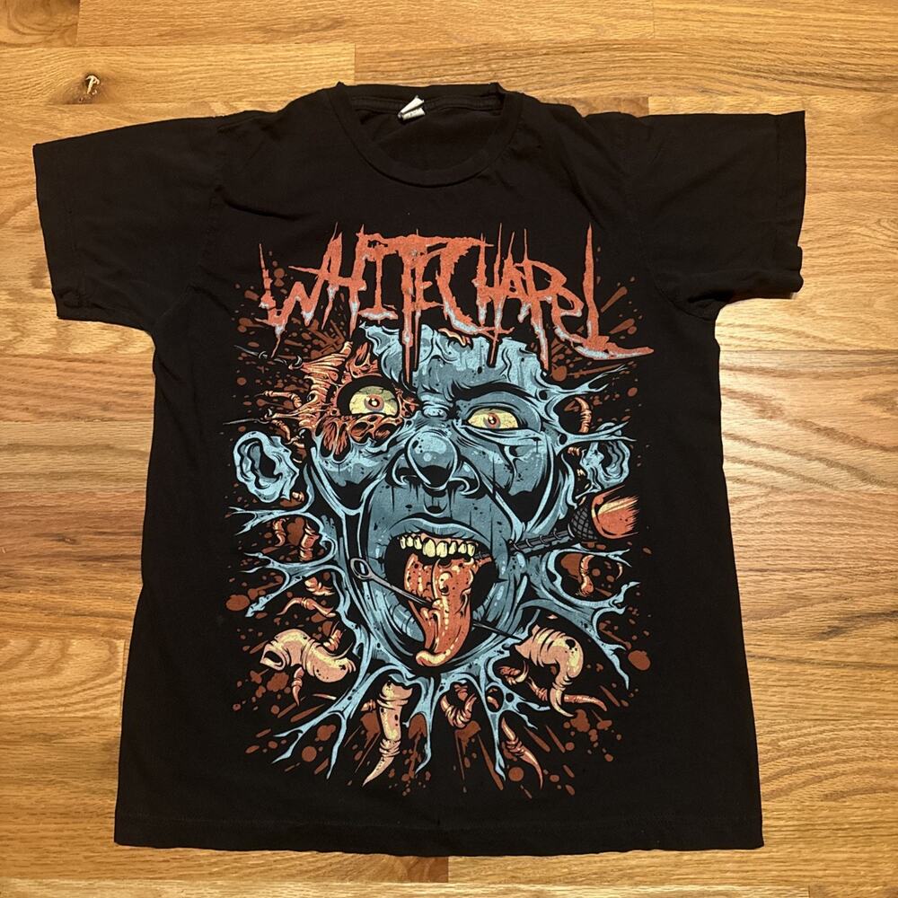 VTG RARE Whitechapel Band T-shirt Size Small Doom Metal Rock Tee Out Of Print